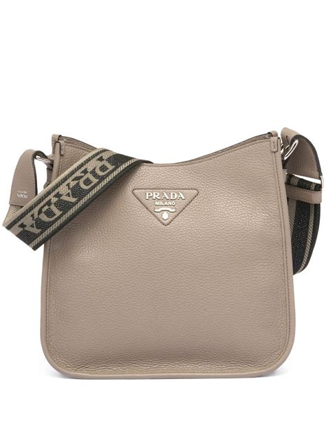 tan leather hobo bag with bow prada|prada triangle leather shoulder bag.